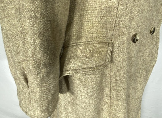 1970s beige wool overcoat - medium to large - 197… - image 9