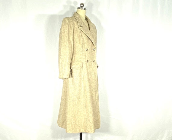 1970s beige wool overcoat - medium to large - 197… - image 8