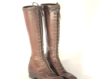 Tall Ladies 1930s Lace up Boots - Etsy