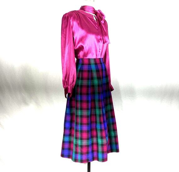 A-Line Pleated Skirt in Green Matisse