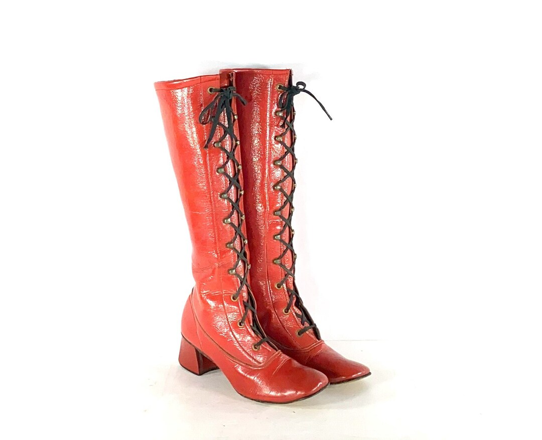 1960s lace-up boots vintage Bort Carleton tall leather speed