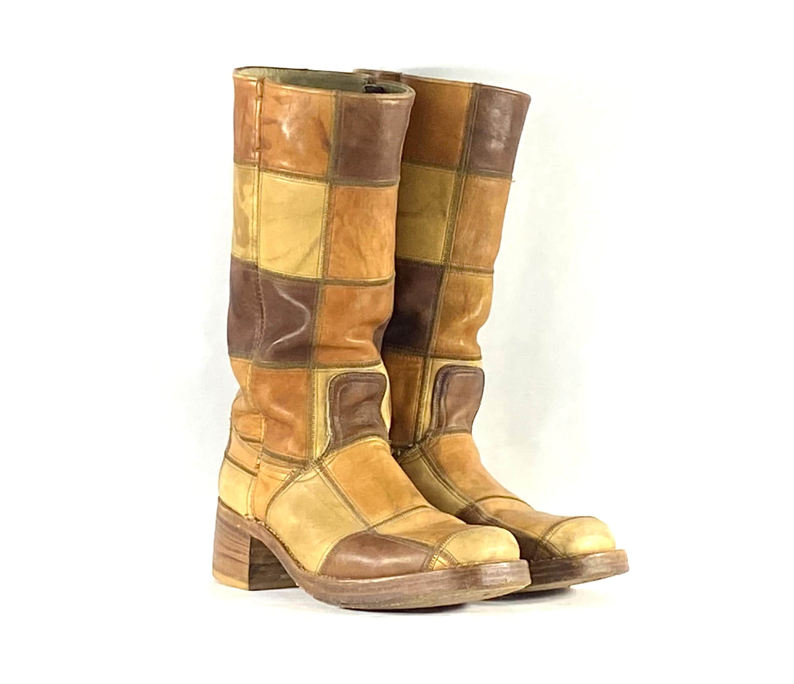 Patchwork Boots Men - Etsy Ireland
