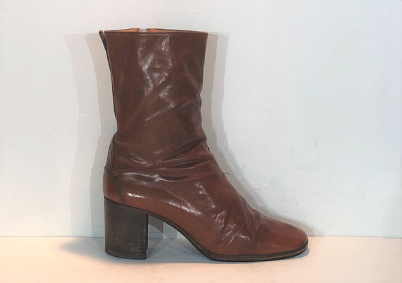 1960s French chelsea boots - size 7.5 - 1960s brow