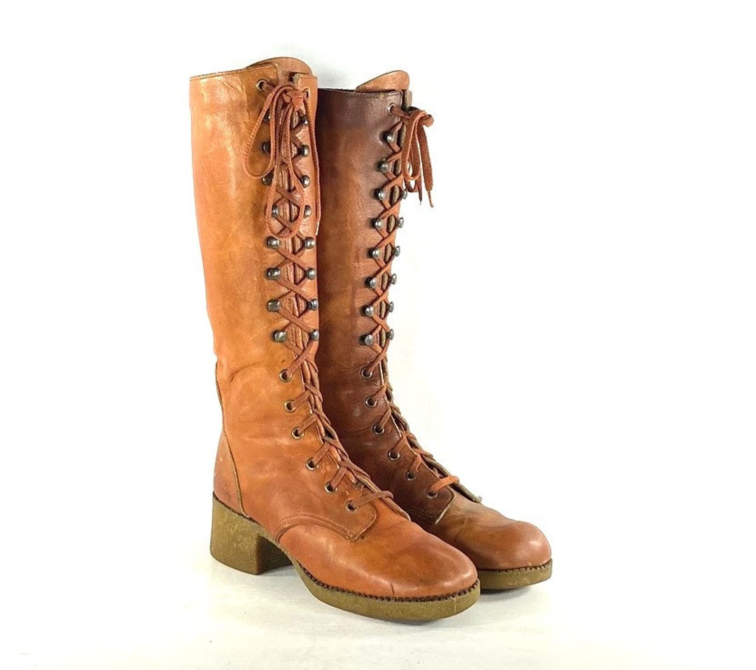 1970s Leather Campus Boots | 6.5 7