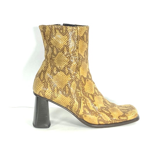 1990s faux python boots - size 8 - 1990s python a… - image 2