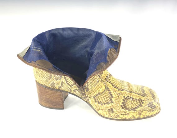 1960s Antonia Fluxa Python Platform Boots - Size … - image 8