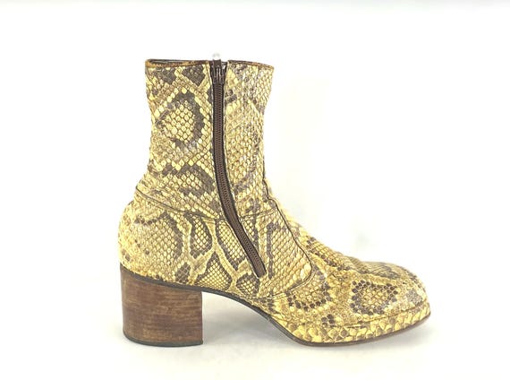 1960s Antonia Fluxa Python Platform Boots - Size … - image 3