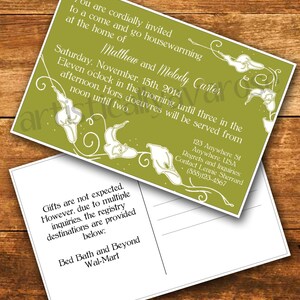 Lilies Party Invitation Carte postale - PDF imprimable