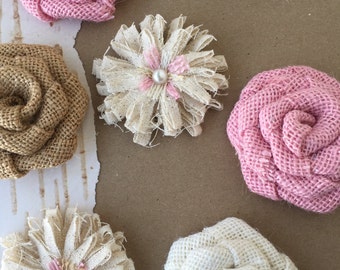 pink and burlap baby shower decorations