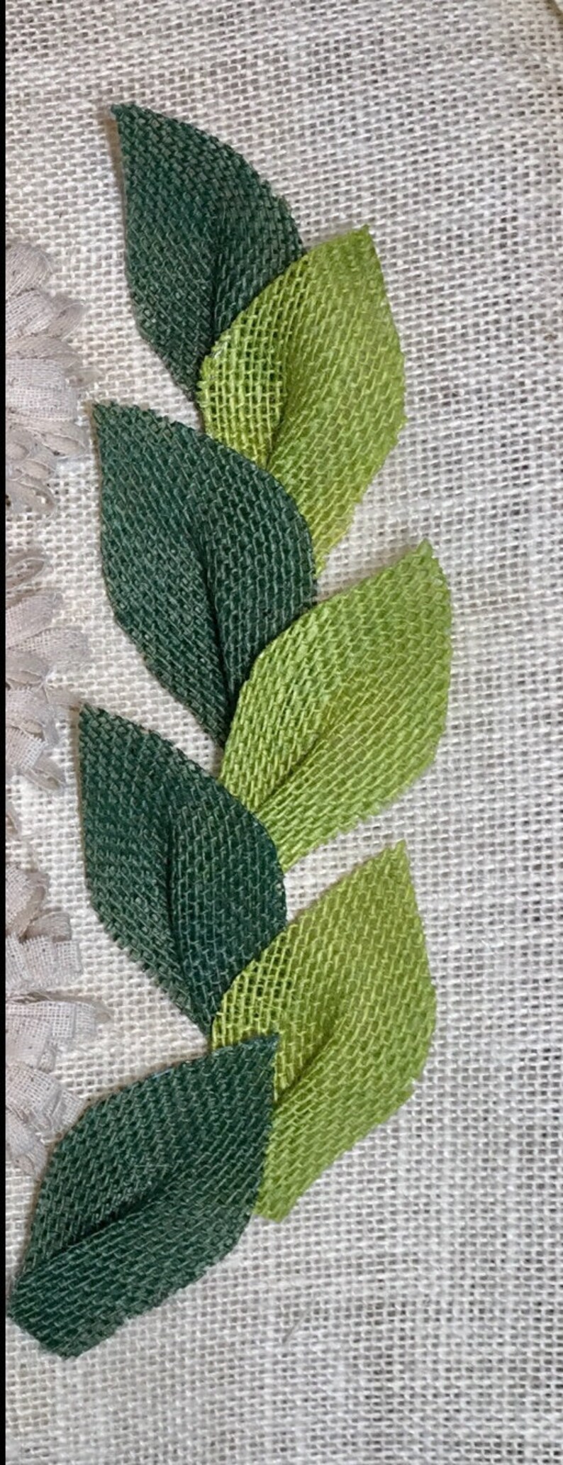 Burlap Leaves floral leaves rustic farmhouse craft Etsy