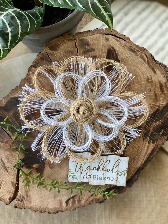 Set of 50- Burlap Rosettes-3.5 Large- 3 Colors Available- Weddings/  Country/ Folk/ Rustic-Large Fabric Flowers- Primitive