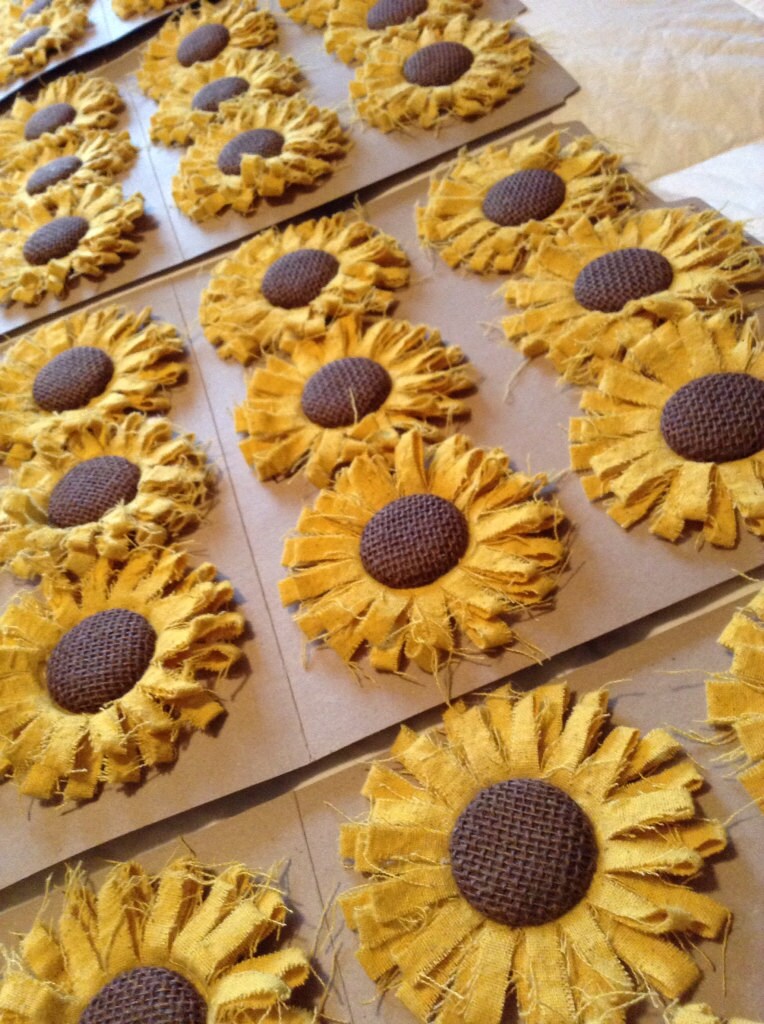 Sunflower Set of 8 Golden Yellow Hand Dyed Sunflowers With Etsy