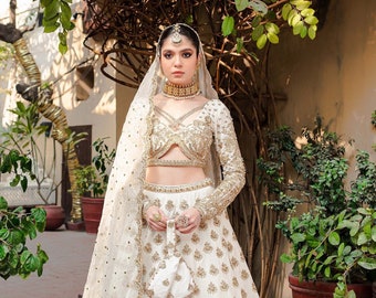 White Ethereal Wedding Gown, Kanwal Malik inspired