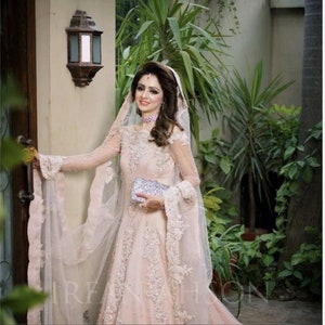 Pakistani Bridal Maxi Dress Long Blue Gown Bridal Dress Etsy