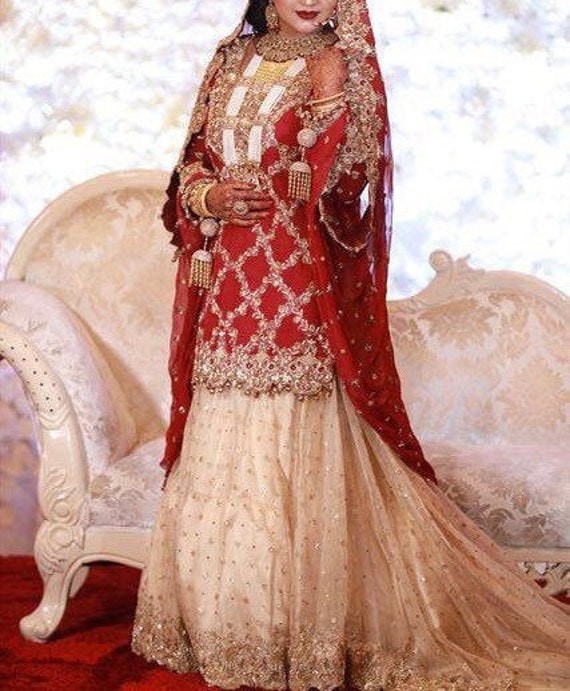 Pakistani Bridal Outfit Engagement Nikah Pakistani Indian Bengali Wedding Dress
