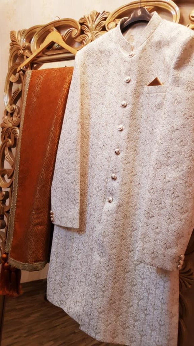 shawl with black sherwani