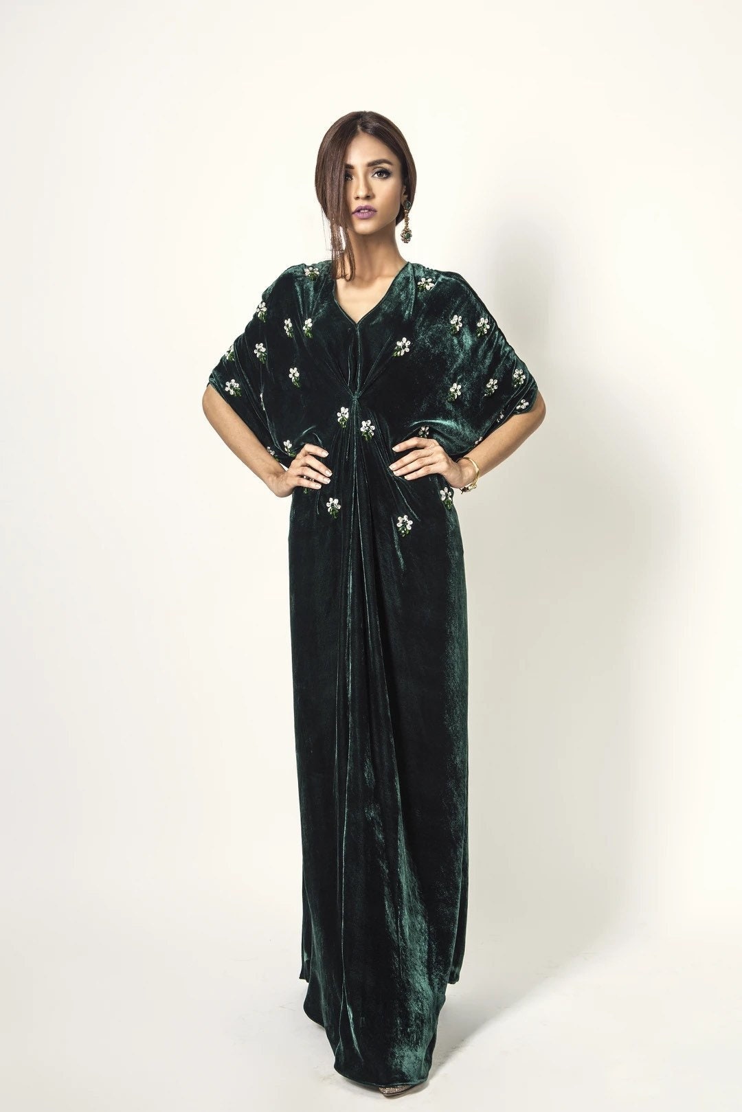 Velvet kaftan sales