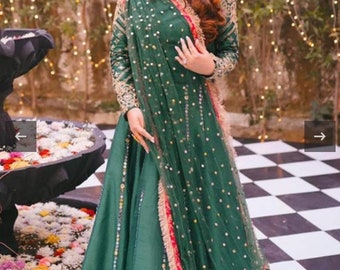 Green Mehendi Lehenga