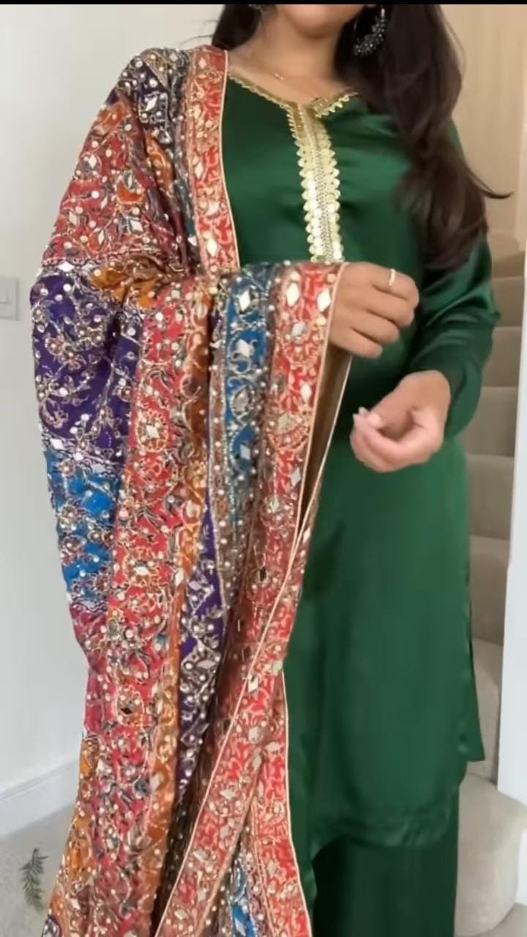 shalwar kameez with shawl