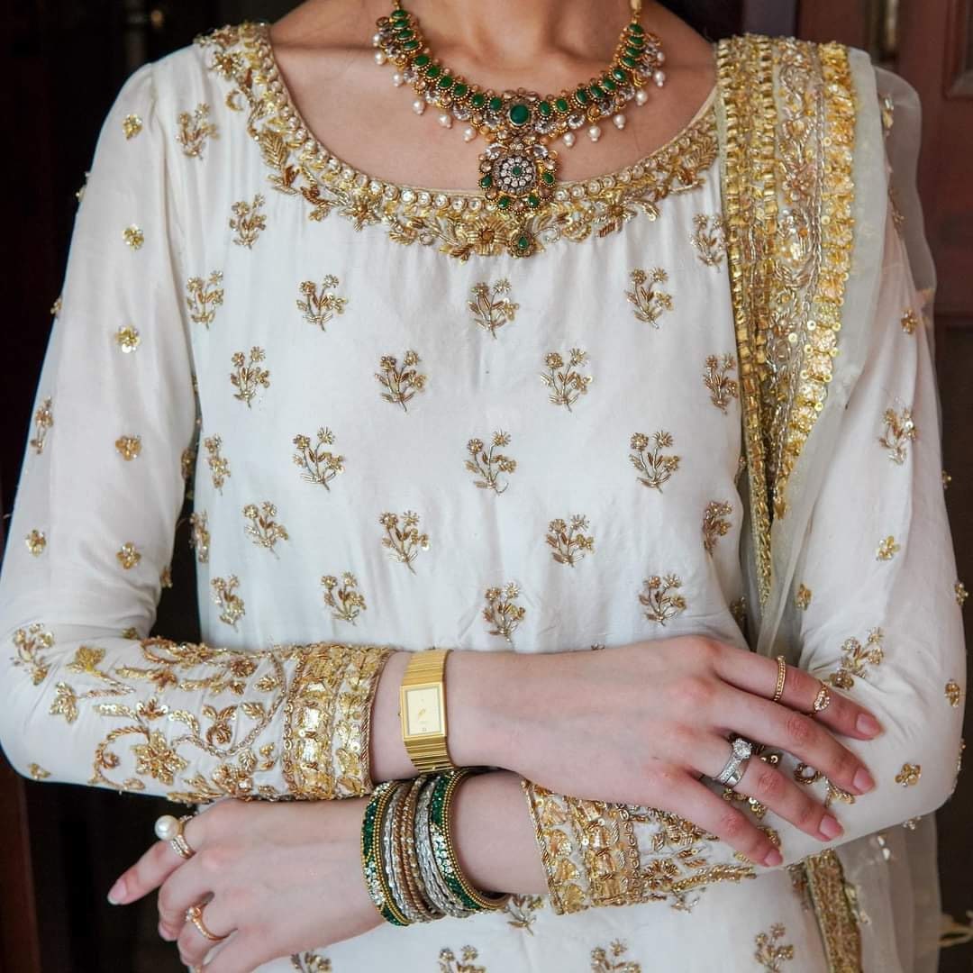 Pakistani White Bridal Gharara Nikah Gharara Etsy Canada