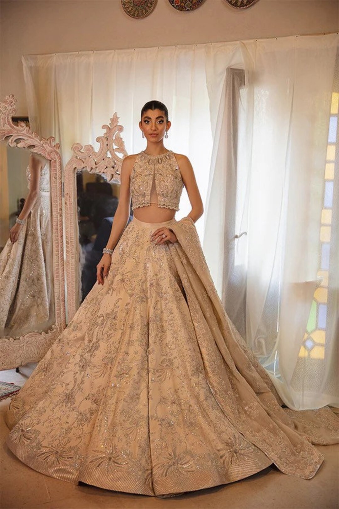 Nude lehenga