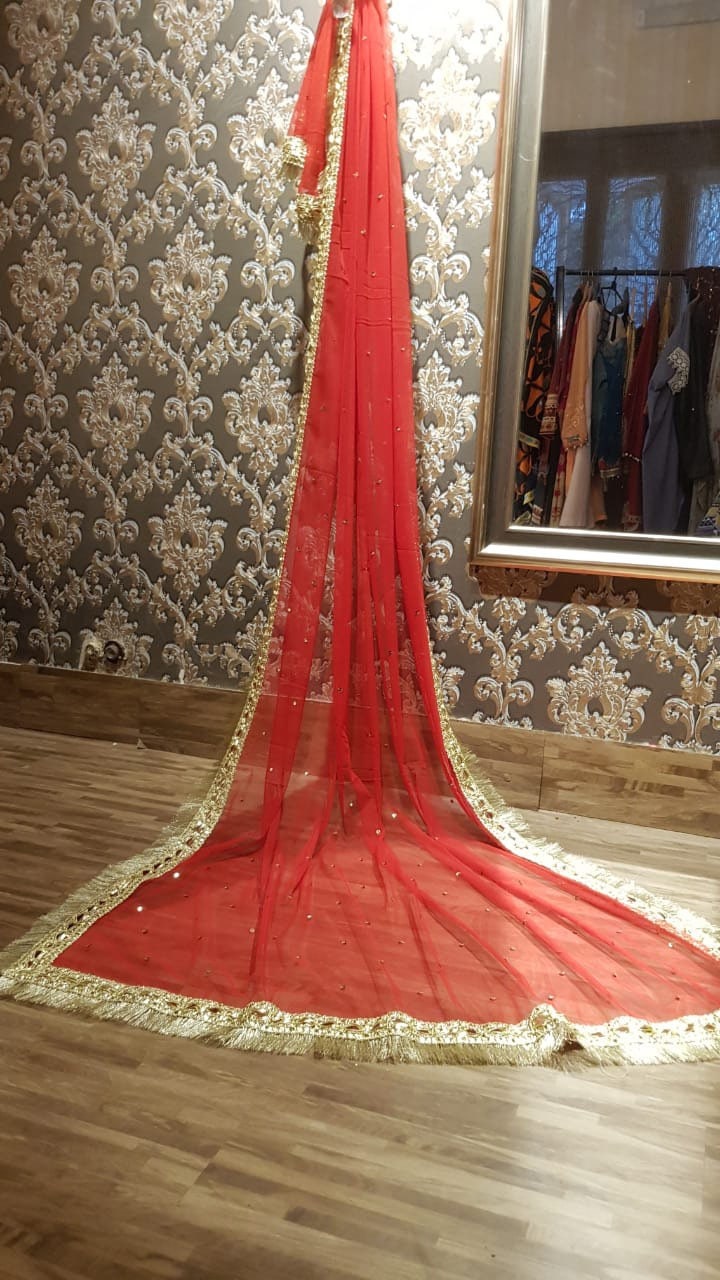 nikah red dupatta