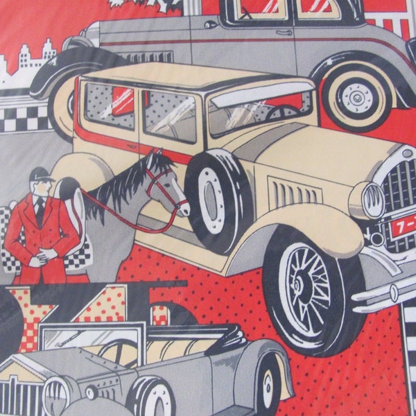 Vintage Wrapping Paper 2 Full Sheets 7.9 Sq Ft - Masculine Vintage Cars 1975 Sealed Unopened American Greetings - Many others in my shop!