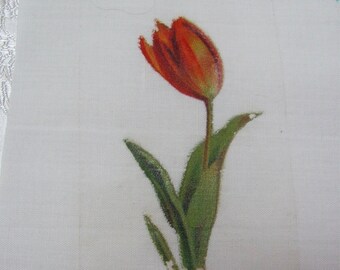 Circa 1930's - Tulip // Image Transfer for Wood Tile & More 3" x 1.5" // Original Antique Not Reproduction Not Waterslide / Others available