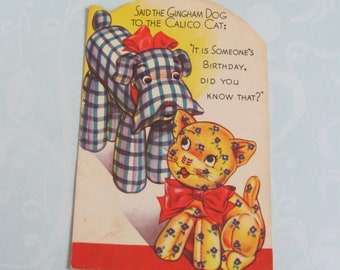 Happy Birthday Child - Vintage Retro Greeting Card - Circa 1950's - Many others to choose from in my shop!