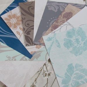 10 fogli di carta da parati - Modelli assortiti 20 cm 8" pollici quadrati // Per etichette di coriandoli, ghirlande, bandierine, decorazioni, scrapbooking, gioielli, collage, diari