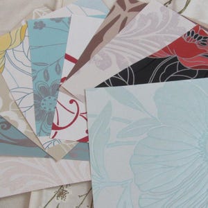10 fogli di carta da parati - Modelli assortiti 20 cm 8" pollici quadrati // Per etichette di coriandoli, ghirlande, bandierine, decorazioni, scrapbooking, gioielli, collage, diari