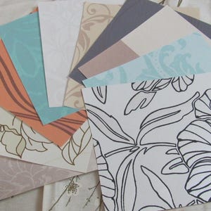 10 fogli di carta da parati - Modelli assortiti 20 cm 8" pollici quadrati // Per etichette di coriandoli, ghirlande, bandierine, decorazioni, scrapbooking, gioielli, collage, diari