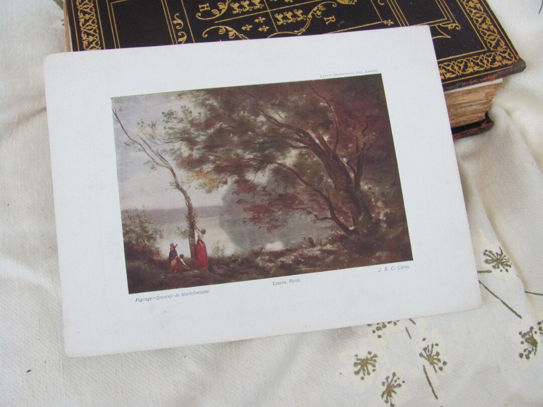 Antique Print of Famous Art Paintings // Eyre & Spottiswoode London
