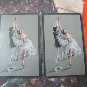 2 Singles Tausch Spielkarten // Ballett Mid Century Vintage Karte Individuell Sammeln *Gratis Briefrate Versand* Viele weitere in meinem Shop!