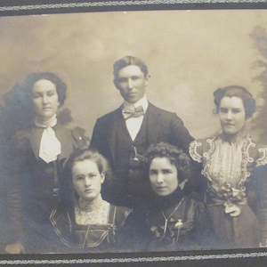 Original Photograph Antique Circa Late 1800's // Family Portrait Children Victorian Edwardian CDV Cabinet Card Mounted Photo