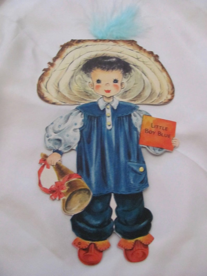 Collectible Hallmark Vintage Birthday Card Little Boy Blue Doll #8 Unused Greeting Card