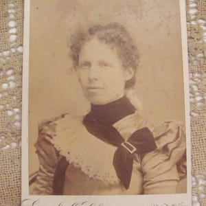 Original Photograph Antique Circa Late 1800's // Photo Woman Lady Dress Lace // RPPC CDV Cabinet Card 19th Century - Others to choose from