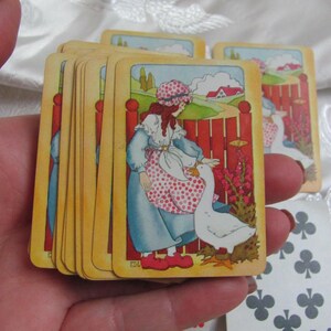 2 cartes à jouer simples à échanger, taille mini 2,5"//carte vintage individuelle collection éphémères de scrapbooking * expédition au tarif lettre gratuite *