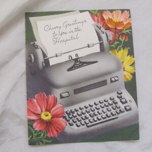 Carte de voeux vintage - Get Well Hospital Greetings / / escue Reuse Recycle Repurpose * Expédition gratuite au tarif lettre *