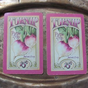 2 Singles Tausch Spielkarten // Rübe // Vintage Karte Individuell Sammeln *Gratis Briefrate Versand* Viele andere in meinem Shop!