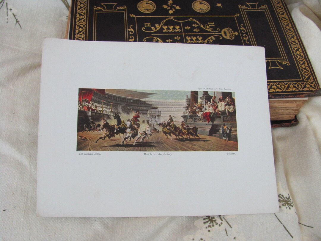 Antique Print of Famous Art Paintings // Eyre & Spottiswoode Etsy