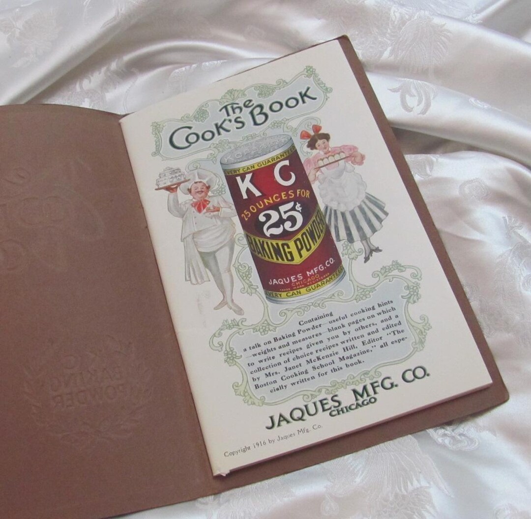 The Cooks Book KC Baking Powder // Dessert Recipe Booklet Circa 1916 ...