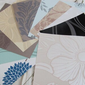 10 fogli di carta da parati - Modelli assortiti 20 cm 8" pollici quadrati // Per etichette di coriandoli, ghirlande, bandierine, decorazioni, scrapbooking, gioielli, collage, diari