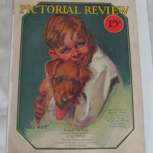 Pictorial Magazine Cover June 1925 // Nell Hott Artist // Original Antique Paper Print to Frame 10&quot; x 14&quot; Women&#39;s Fashion Magazine