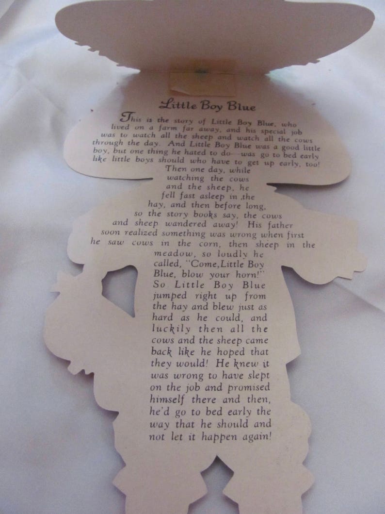 Collectible Hallmark Vintage Birthday Card Little Boy Blue Doll #8 Unused Greeting Card