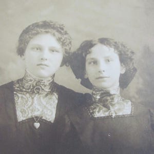 Original Photograph Antique Circa 1800's // Photo Portrait of Girls Sisters // RPPC CDV Cabinet Card 19th Century Early - others in my shop