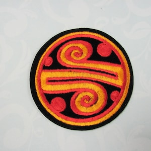 Colorful Design Round Iron On Sew On Embroidered Patch Applique - 3.75&quot; 95mm - Many more available in my shop! *Free letter rate shipping!!*