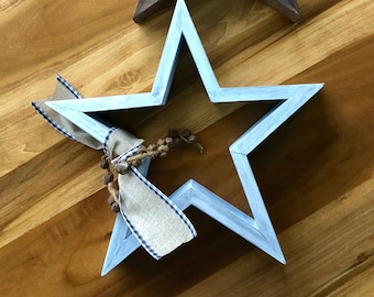 Handcrafted Solid Wood Rustic Stars