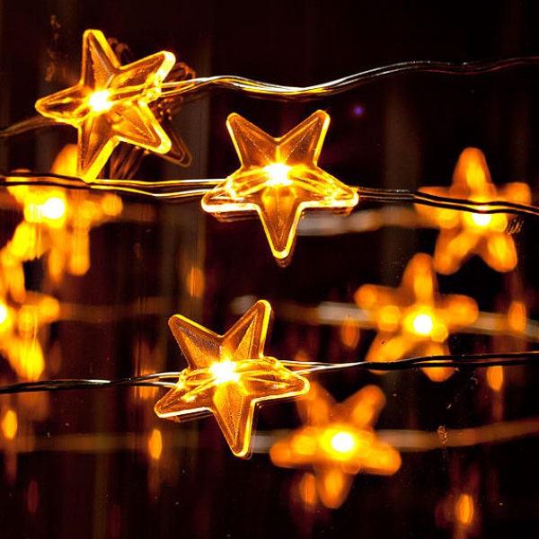 Twinkle Twinkle Little Star Warm White LED Battery operated string lights/ Perfect for Weddings