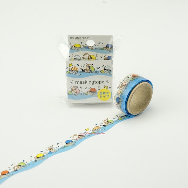 Swimming Japanese Die Cut Washi Tape Masking Tape  (RT-MK-015)